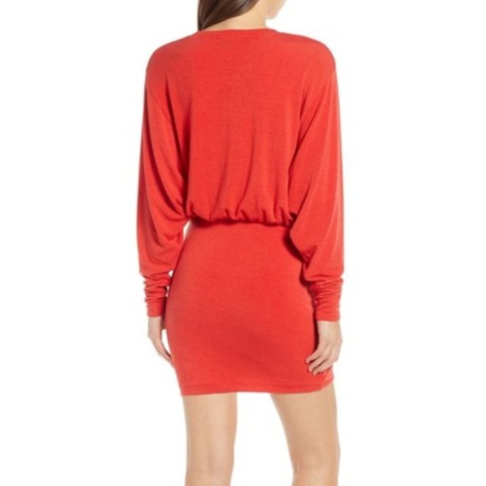 Something Navy Red Knit Long Sleeve Dress, NWT - Picture 2 of 10